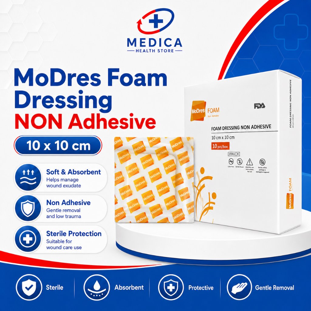 Modres Foam Non Adhesive 10x10cm (harga 1 box)/Modres/Modres Foam/Modes/plester luka