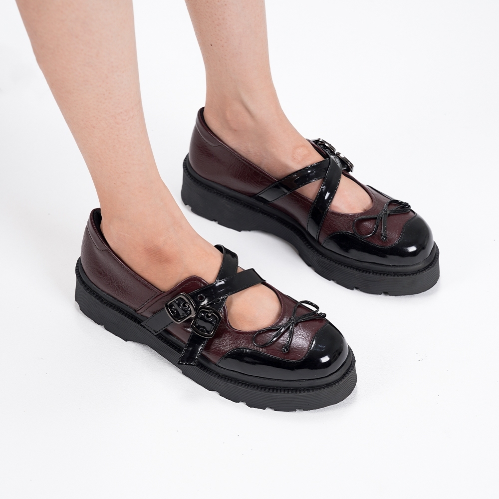 CEKHAS - Jisoo Wood Platform Loafers Shoes Wanita