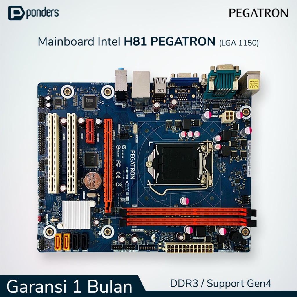 Mainboard Intel Pegatron H81 LGA 1150 DDR3 Support Gen4