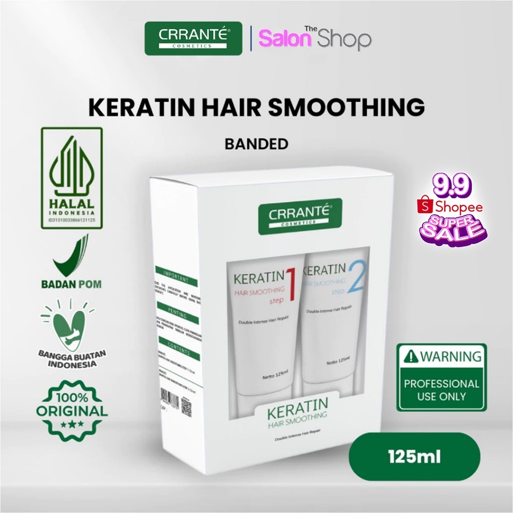 Crrante Keratin Hair Smoothing 125 ml Step 1 + Step 2 | Rebonding Straightener | gdkd01