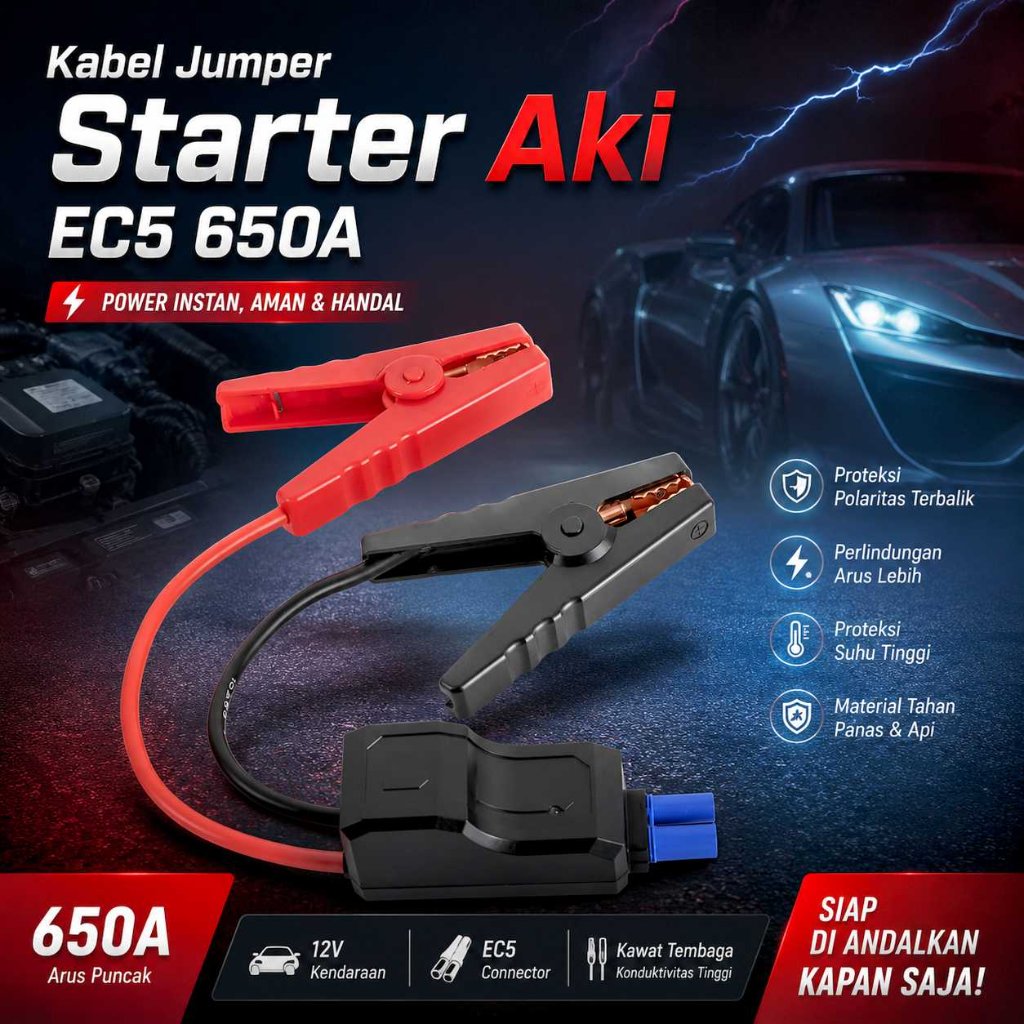 KABEL JUMPER AKI MOBIL KABEL JUMPER BOOSTER STARTER AKI