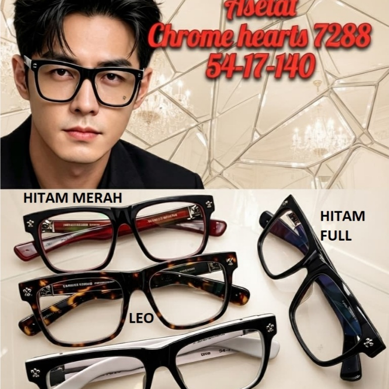 Kacamata Baca CHROME HEARTS 7288 Modis Lensa Anti Radiasi Blue Ray Blucromik / Nite Drive