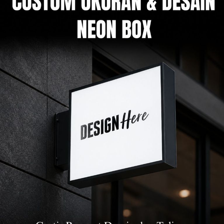 CUSTOM UKURAN DAN TULISAN NEON BOX (FREE REQUEST DESAIN DAN TULISAN) lampu neon sing/neon box