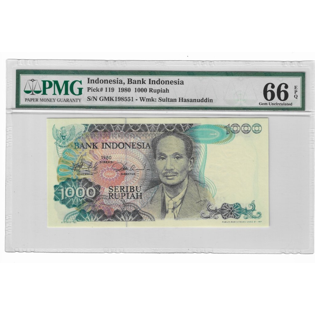 Uang Kuno PMG 1000 Rupiah Sutomo Soetomo Original