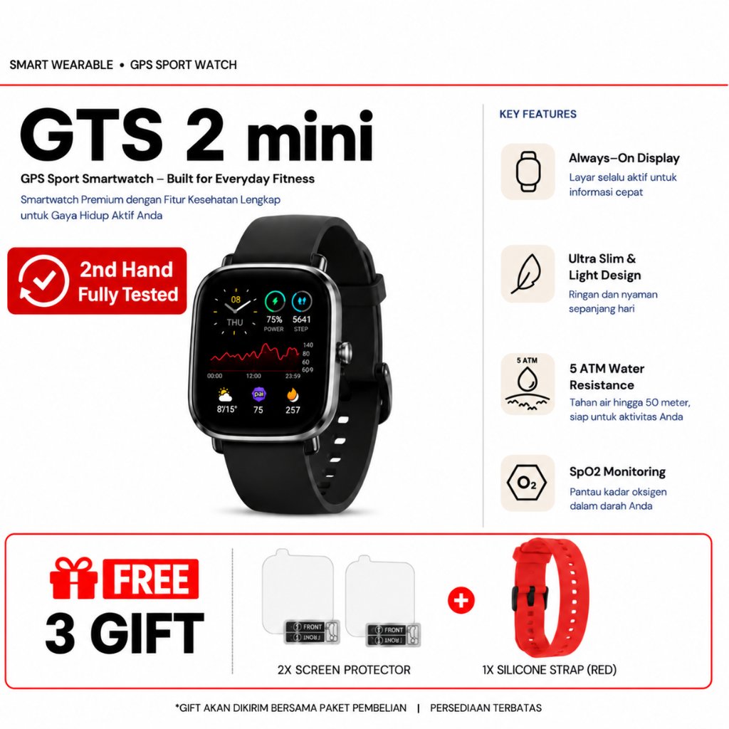 Amazfit GTS 2 Mini/GTS 4 Mini (SECOND) Fully tested Smartwatch 1.55" AMOLED Women Smartwatch