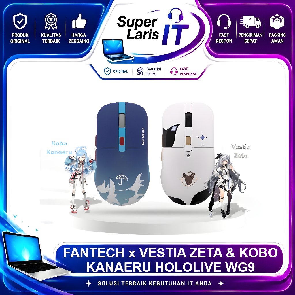 Fantech x Vestia Zeta & Kobo Kanaeru Hololive Exclusive Limited Edition Mouse Gaming Wireless Kanata