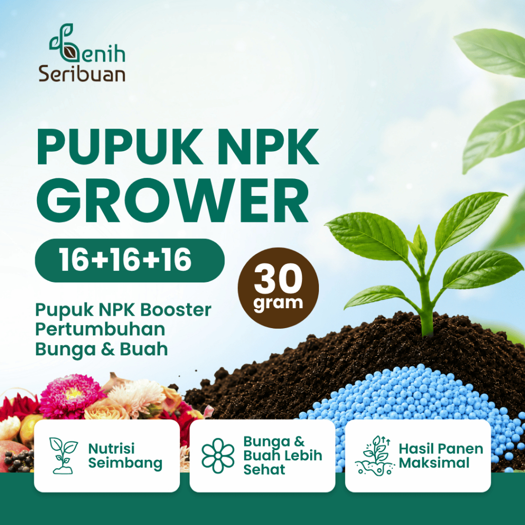 Benih Seribuan - Pupuk NPK 161616 Repack Cap Tawon