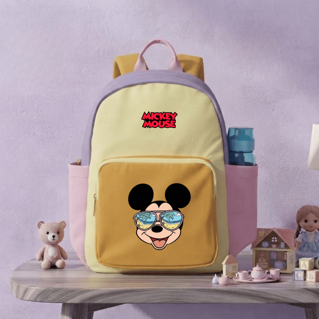 Raindoz - CUT 032 P1176 Tas Ransel Sekolah Anak Perempuan TK PAUD SD Mickey Mouse Kacamata Ringan Aw