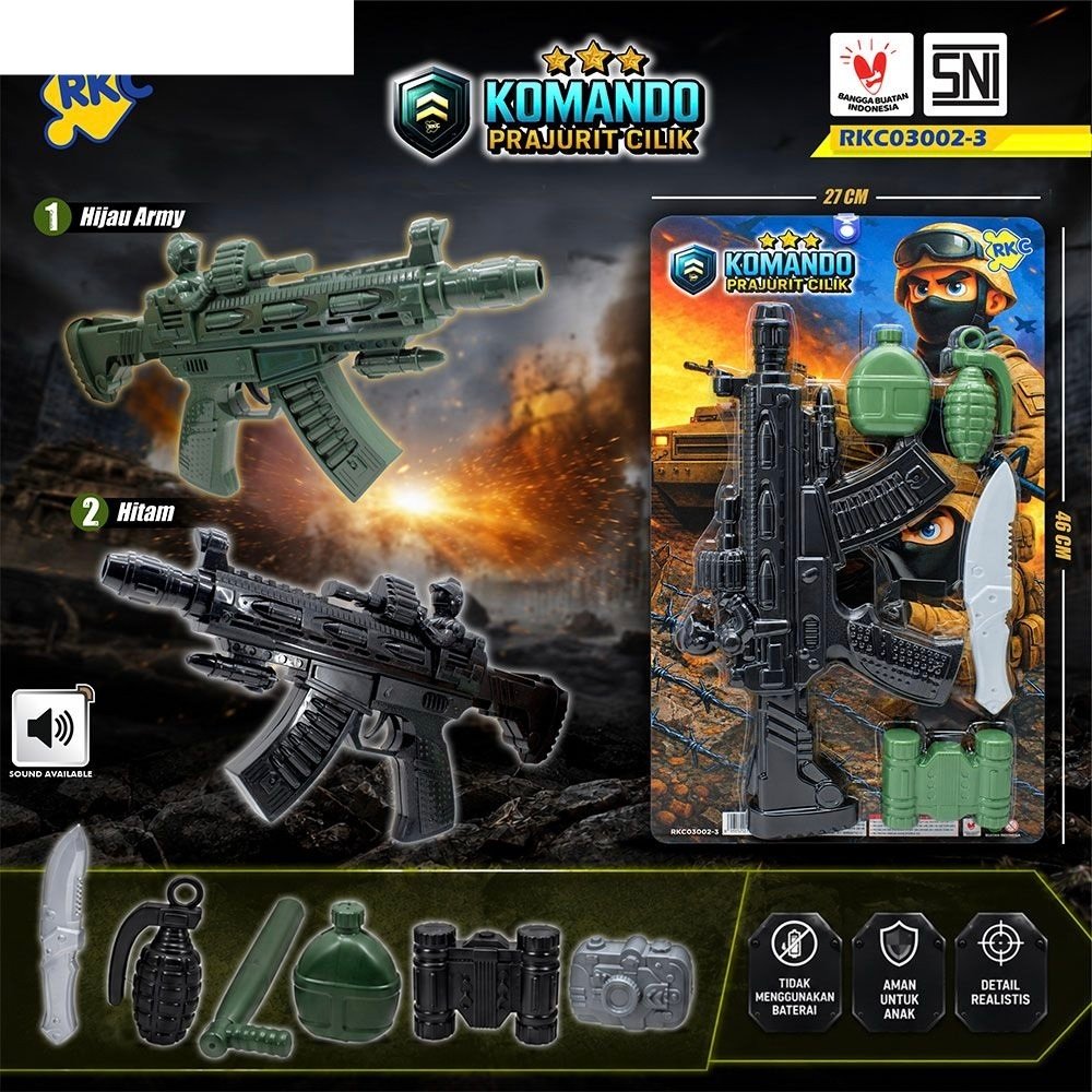 MAINAN SENJATA LASER GUN KOMANDO RKC030023