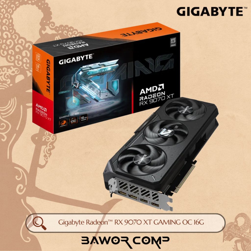 Gigabyte Radeon RX 9070 XT Gaming OC 16G GDDR6 - VGA Card RX9070