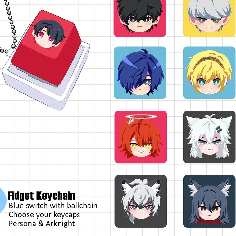 CLICKER KEYCHAIN [ PERSONA & ARKNIGHT ]