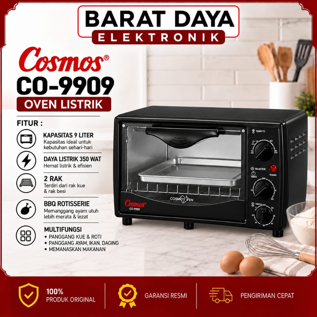 Oven Cosmos Oven Listrik 9 Liter CO 9909W