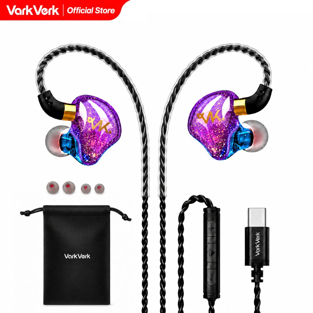 VarkVerk H03 Headset In-Ear Type-C dengan Mikrofon Stereo Sound Handsfree Bass
