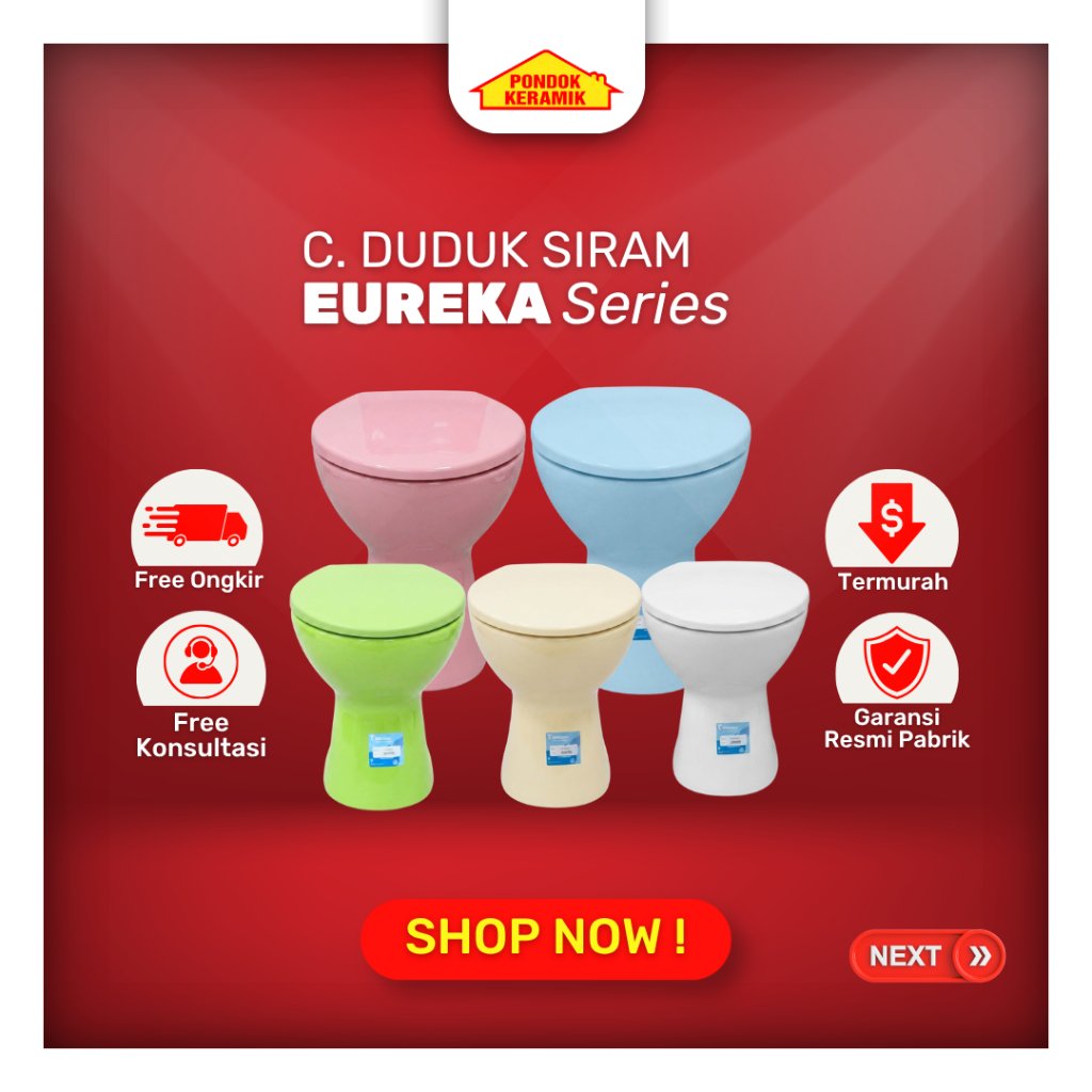 Kloset Duduk Trilliun Eureka / Closet Duduk Siram