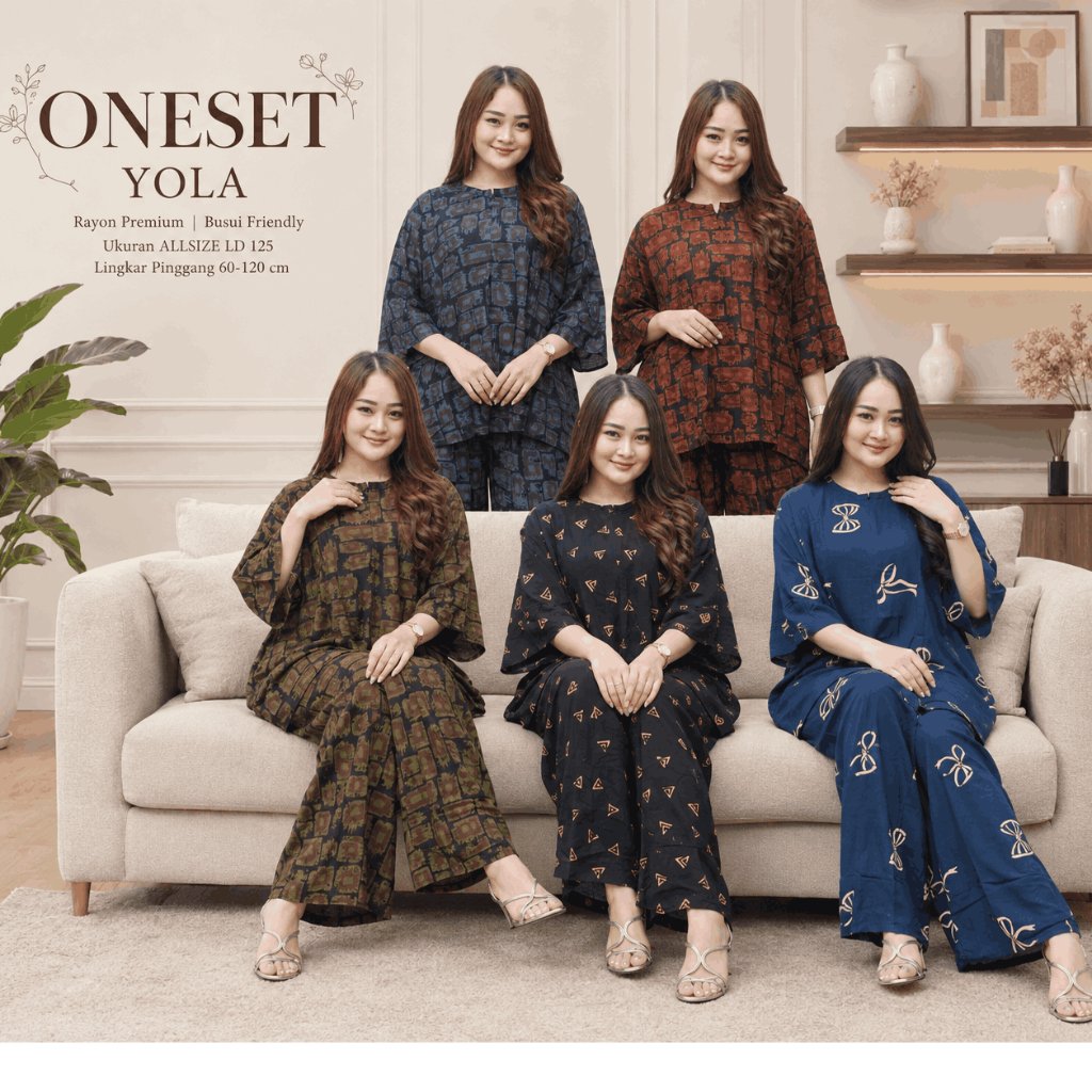 One Set Wanita Jumbo Piyama Setelan Wanita Kekinian Rayon Premium Baju Wanita Santai Busui Friendly
