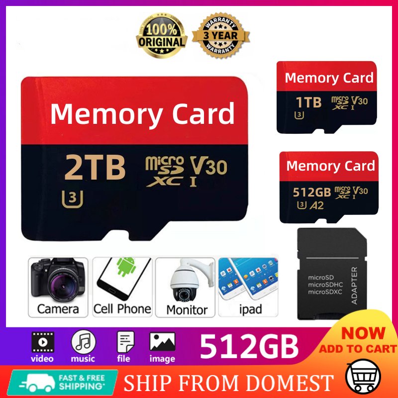 Extreme Pro Micro SD Card 128 256 512GB 1TB 2TB memory card hp SDXC A2 U3 Card Class 10 sd card For 