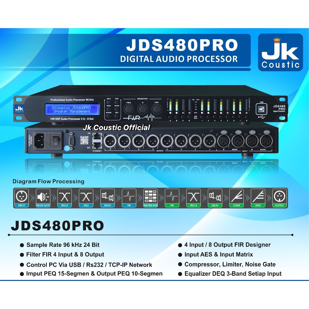 Speaker Management JDS 480 Pro Jk Coustic DLMS JDS-480 Pro