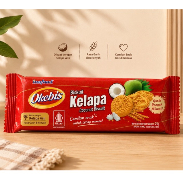 OKEBIS BISCUIT KELAPA 21GRAM