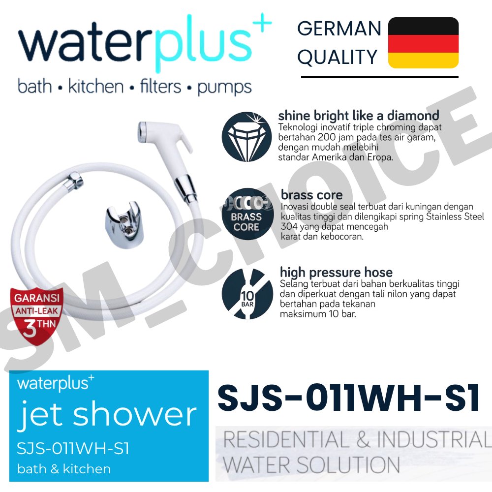 WATERPLUS JET SHOWER 011WH-S1 WATERPLUS TOILET SHOWER WATERPLUS BIDET SPRAY SEMPROTAN CLOSET