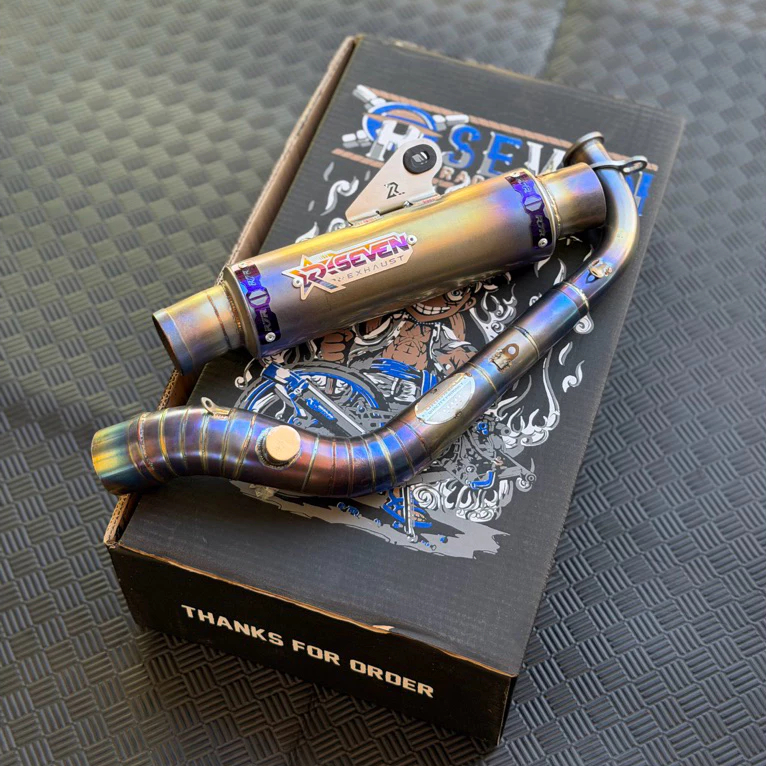 KNALPOT RSEVEN PIROX SAND BLUE ORIGINAL RSEVEN EXHAUST