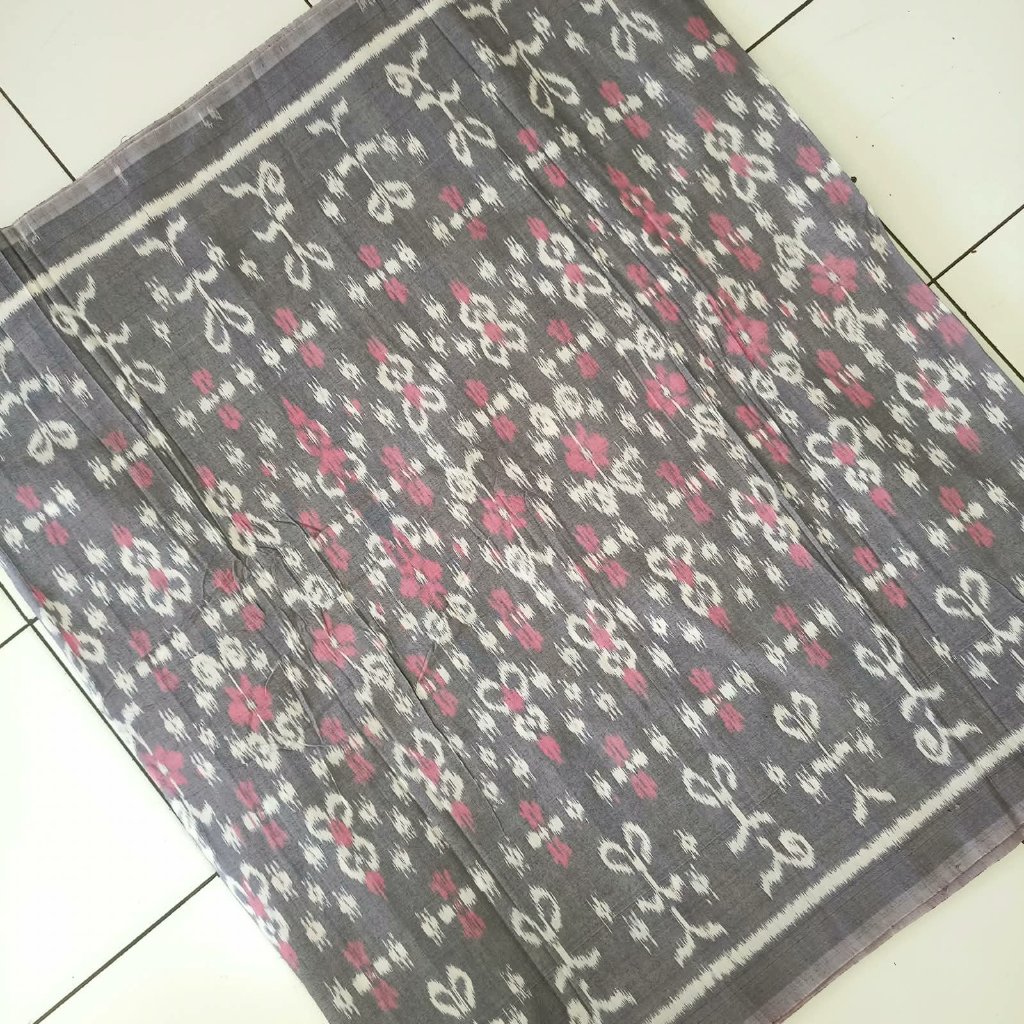 KAIN ENDEK METERAN TENUN BALI MOTIF BUNGA SONGKET BALI / ENDEK TENUN HANDMADE / ENDEK BALI METERAN