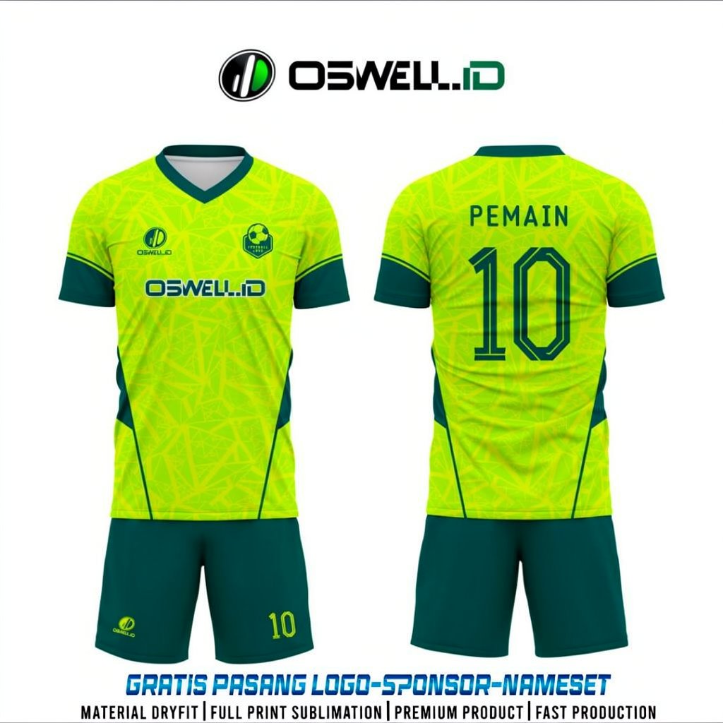 BAJU JERSEY FUTSAL DAN SEPAK BOLA FREE CUSTOM FULL PRINTING PREMIUM  [KODE OSWELL FO OS66]