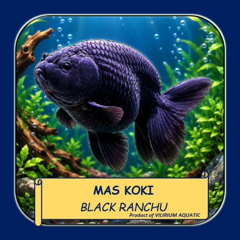 IKAN HIAS MAS KOKI RANCHU BLACK SOLID | RANCU HITAM PEKAT | BLACK RANCHU GOLDFISH