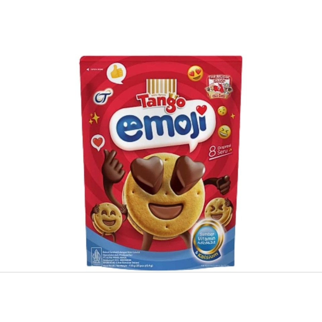 Tango emoji pouch - tango biskuit cokelat - tango emoji