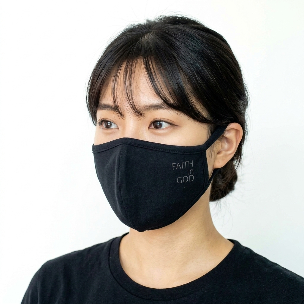 MASKER  KAIN JAHIT TENGAH TEMA ROHANI