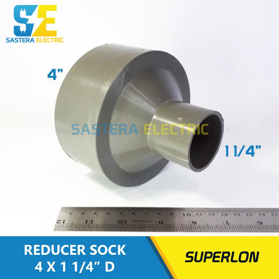 Vlok Sok 4 x 1 1/4" inch PVC Superlon / Reducer Sock 4 x 1 1/4" PVC / Over Sock Increaser 4 x 1 1/4
