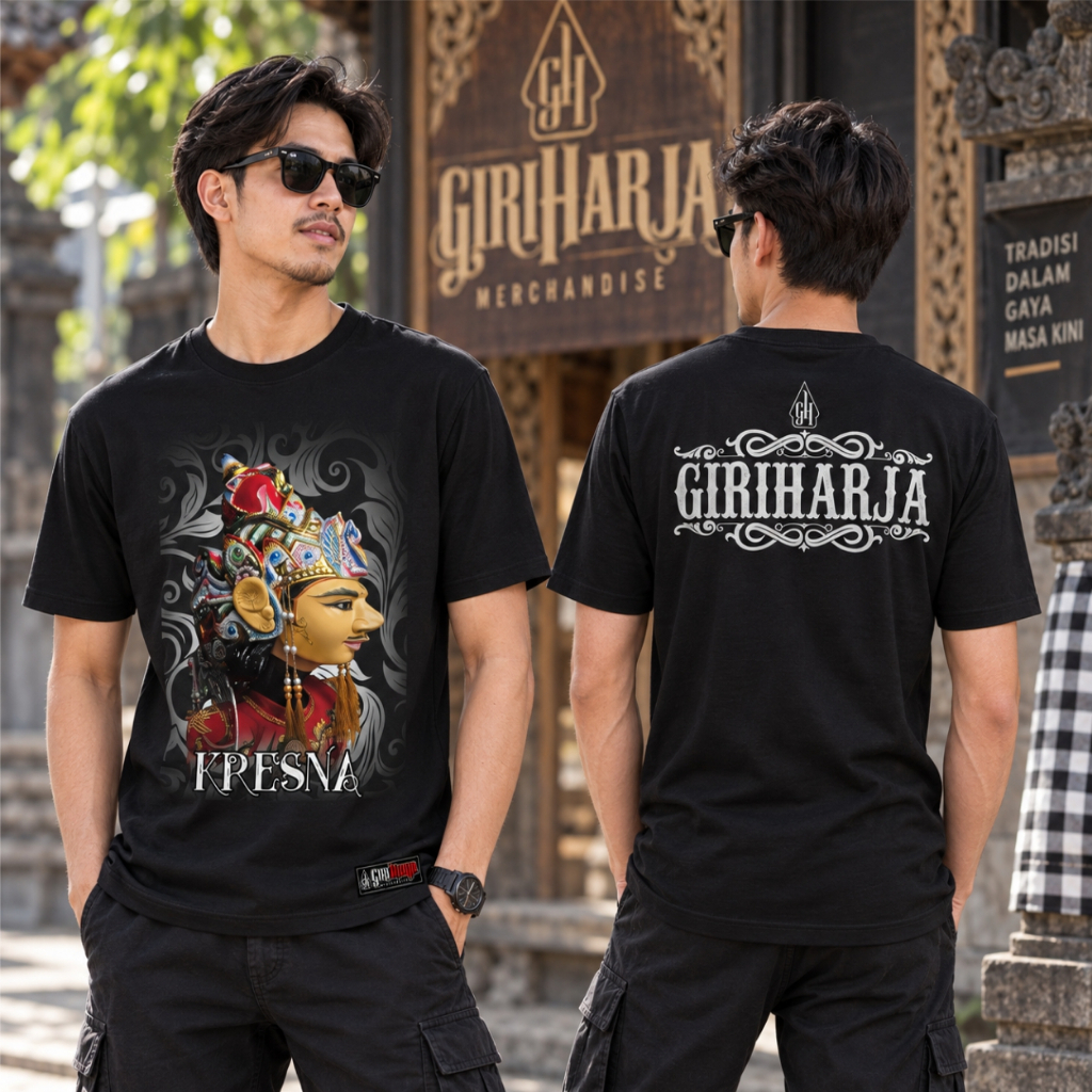 Kaos Wayang Golek Kresna Giri Harja Khas Sunda Lengan Pendek