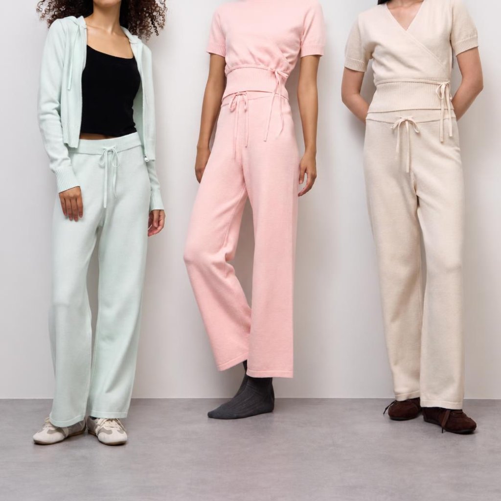 Women Knit Straight Pants CZ GU