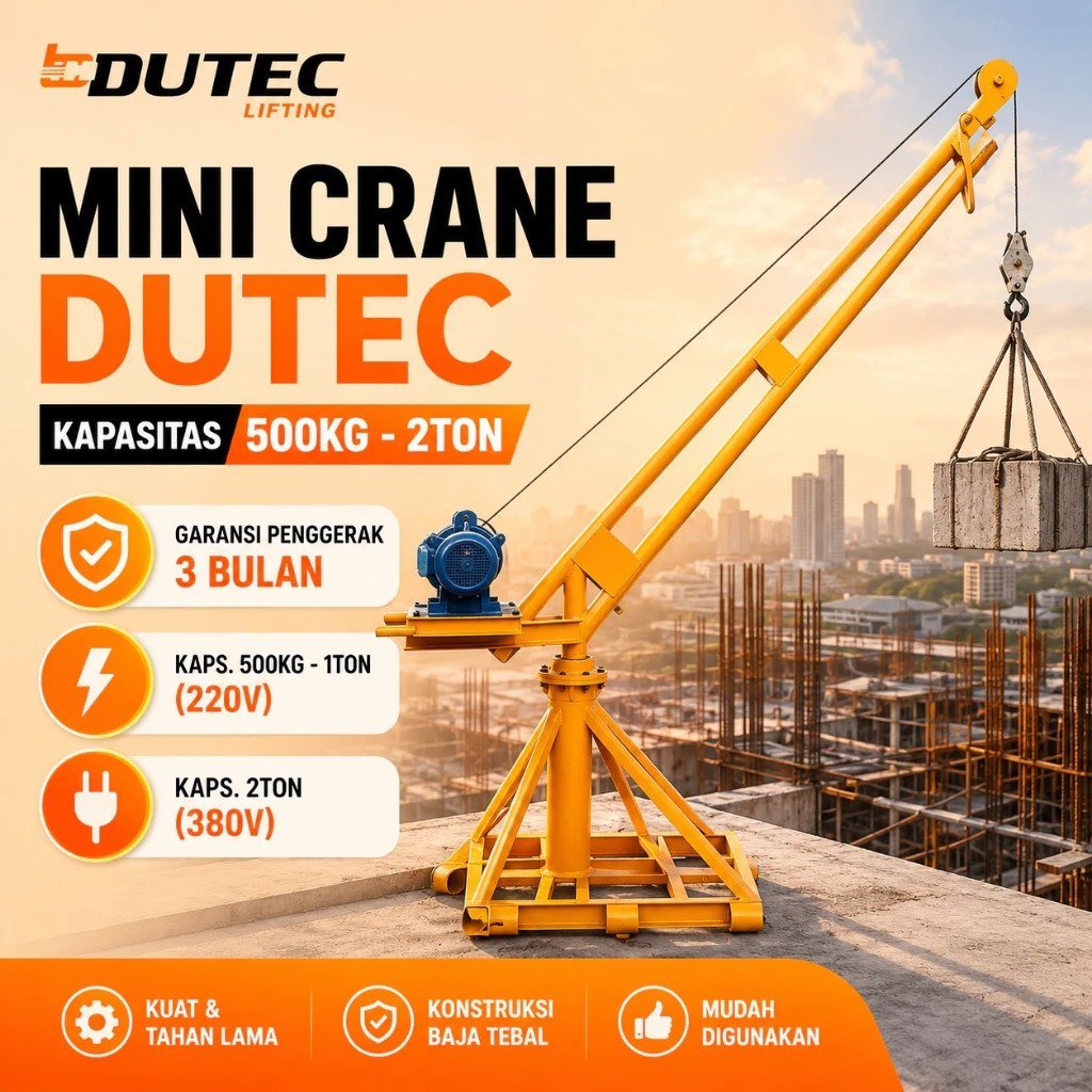 Mini Crane / Derek Listrik 1 Ton Dutec