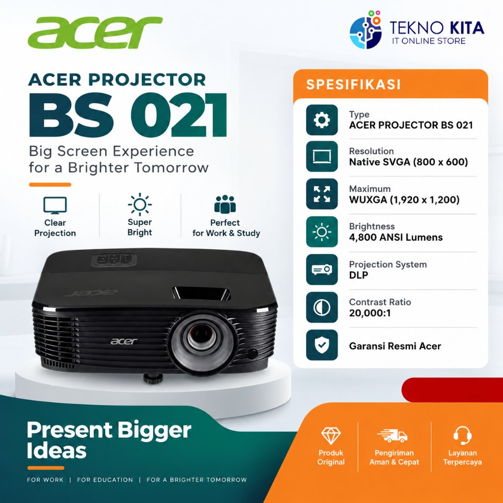Projector Acer BS 021 - Proyektor Acer Garansi Resmi - Infocus Acer Murah