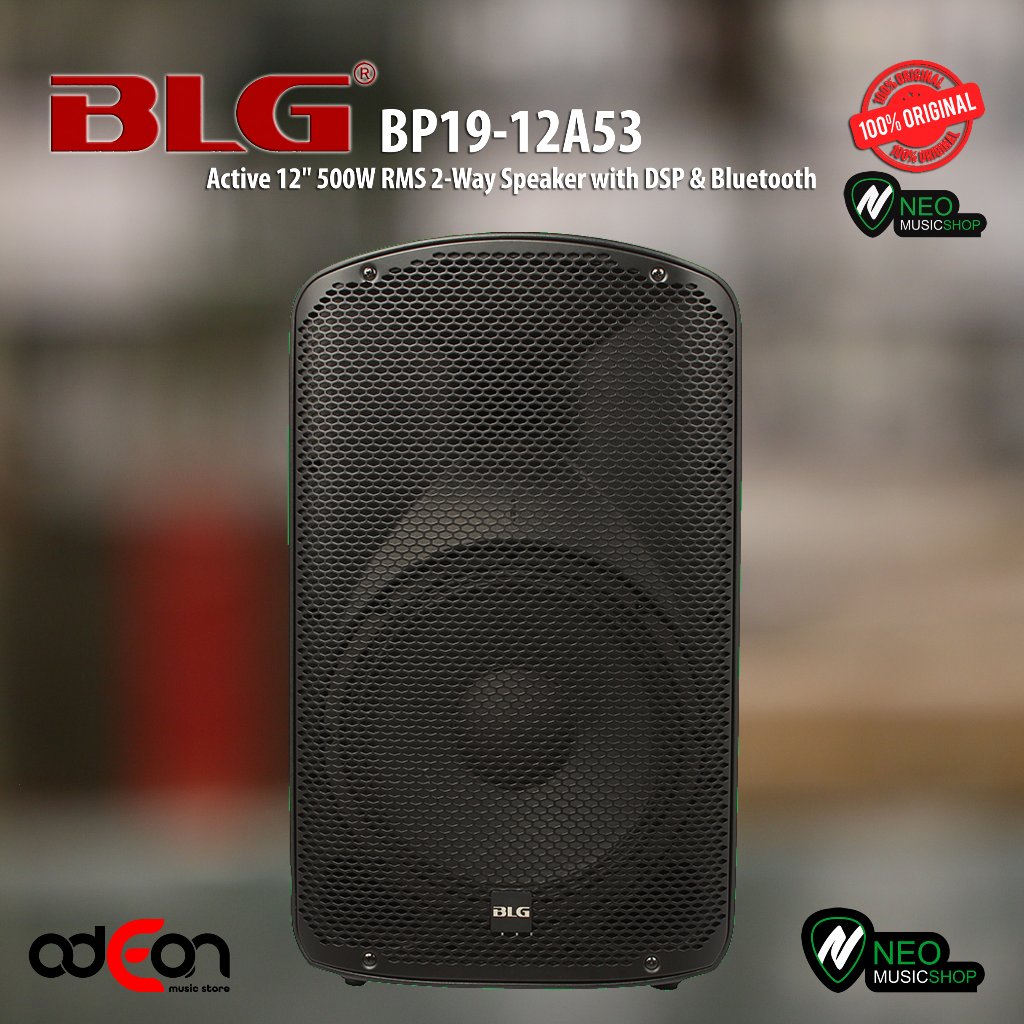 BLG BP19-12A53 Active 12" 500W RMS 2-Way Speaker with DSP & Bluetooth