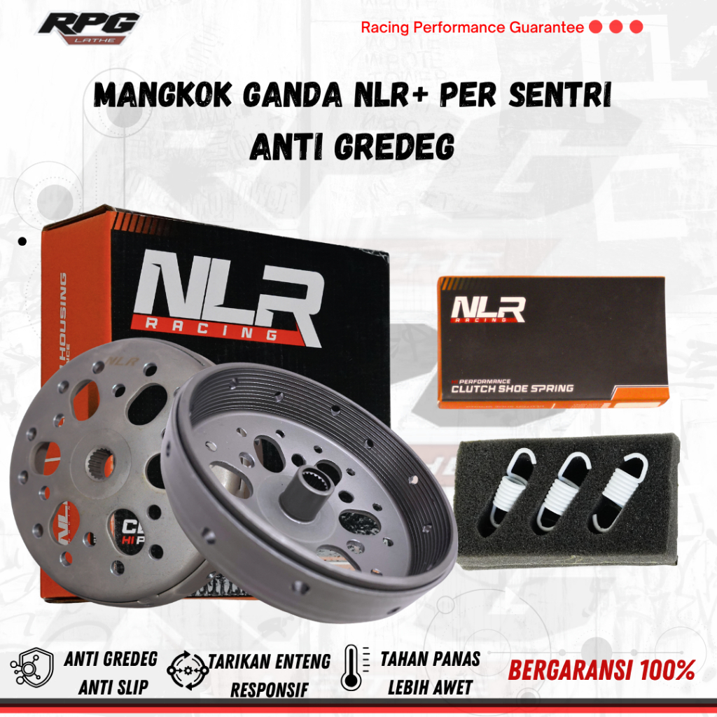 Mangkok Ganda Kartel NLR Racing CVT GRATIS Per Sentri Anti Gredek Tarikan Halus Beat Vario Scoopy Ge