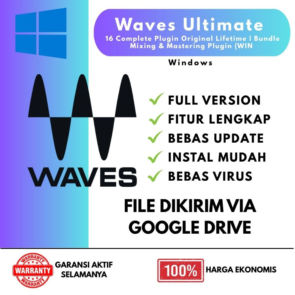 Waves Ultimate 16 Complete Plugin Original Lifetime | Bundle Mixing & Mastering Plugin (WIN)