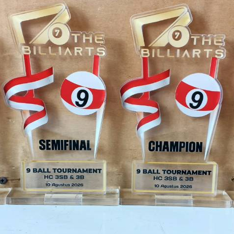 PLAKAT BILIARD, TROPHY BILIARD, PIALA BILIAR CUSTOM