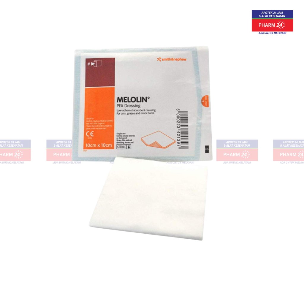 Melolin 10x10 cm - Perban Medis Tahan Air, Hypoallergenic, Non-Adhesive