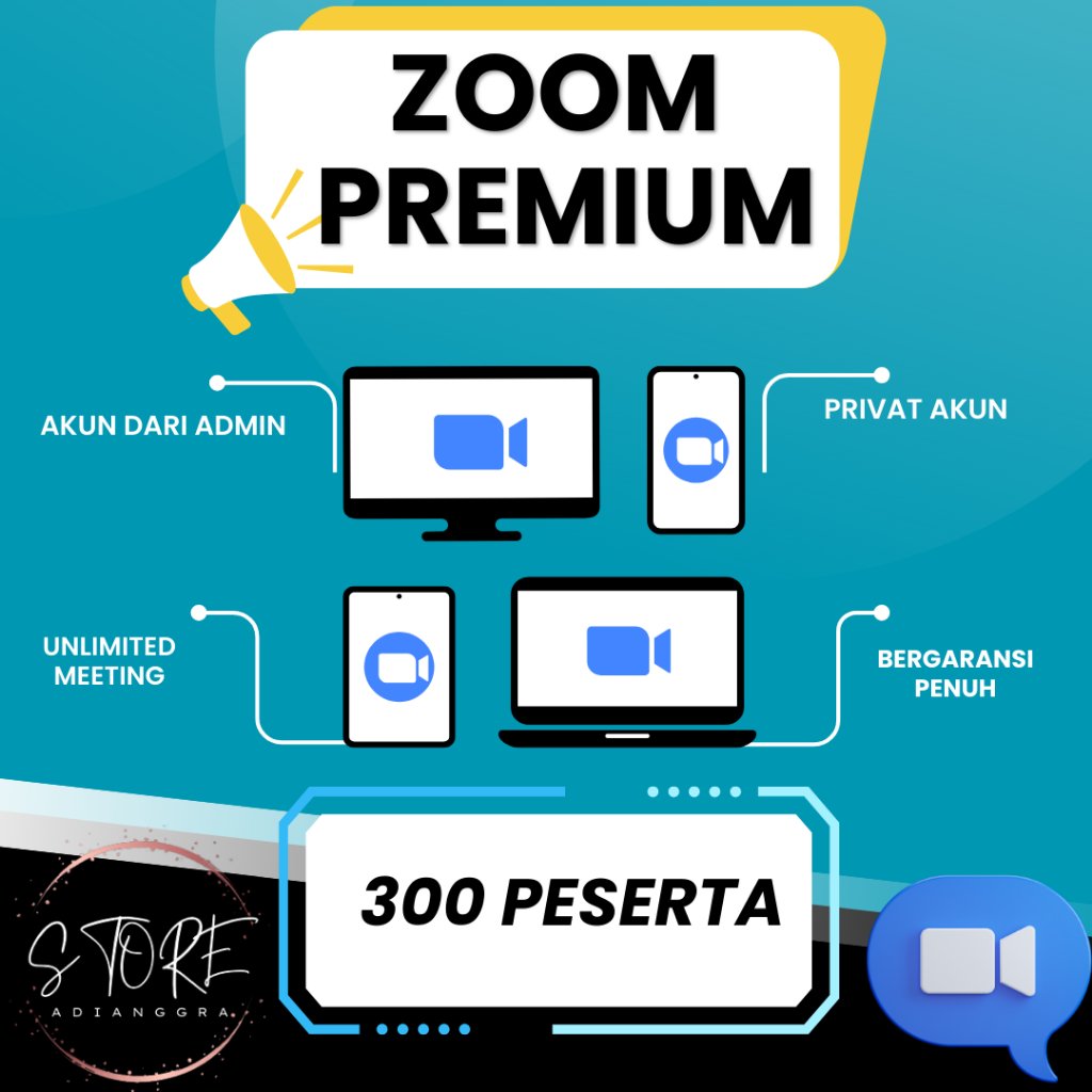 Zoom Meeting Unlimited Meeting 300 Peserta 1 Bulan Full Garansi