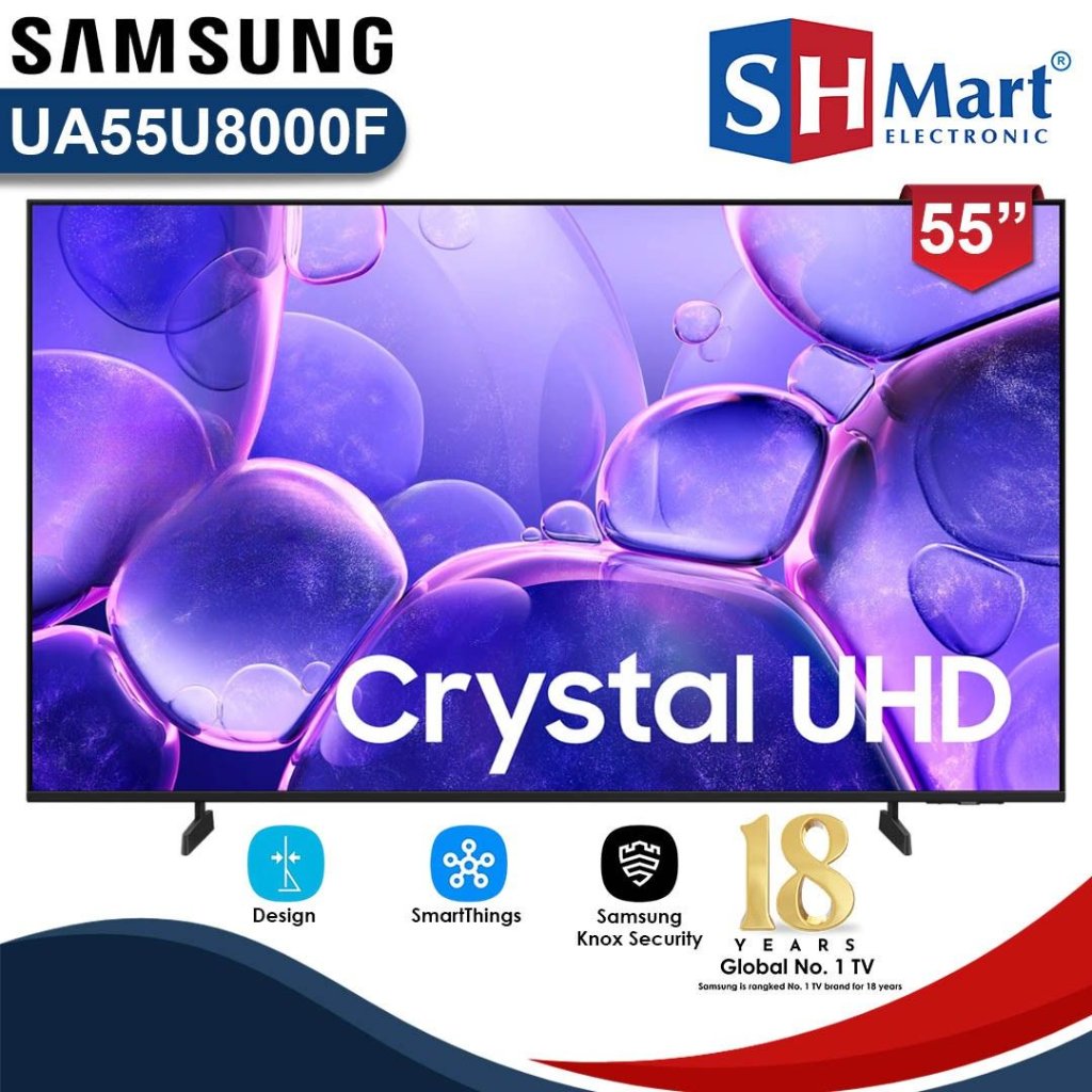Samsung Smart Tv 55 Inch UA55U8000FKXXD Crystal UHD 4K 55U8000F / UA55U8000F Garansi Resmi (MEDAN)