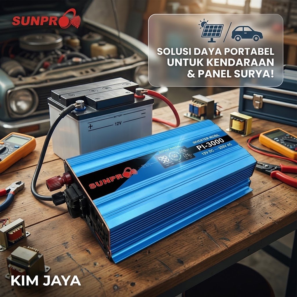 Sunpro Power Inverter Digital 3000 Watt DC 12v to AC 220v PI-3000 Digital Car Inverter LED Display P
