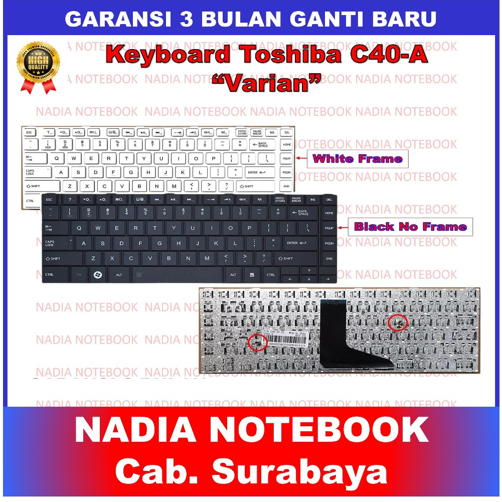 Keyboard Toshiba C40-A White