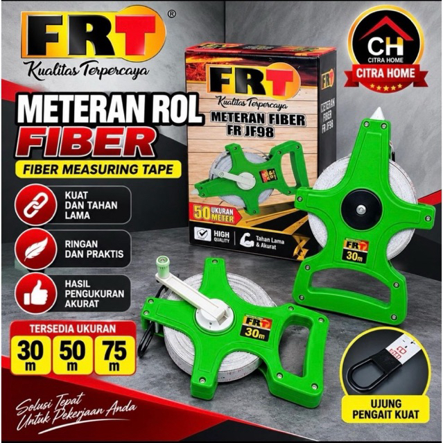 FRT Meteran Fiber FRJF98 Meteran Rol 50meter