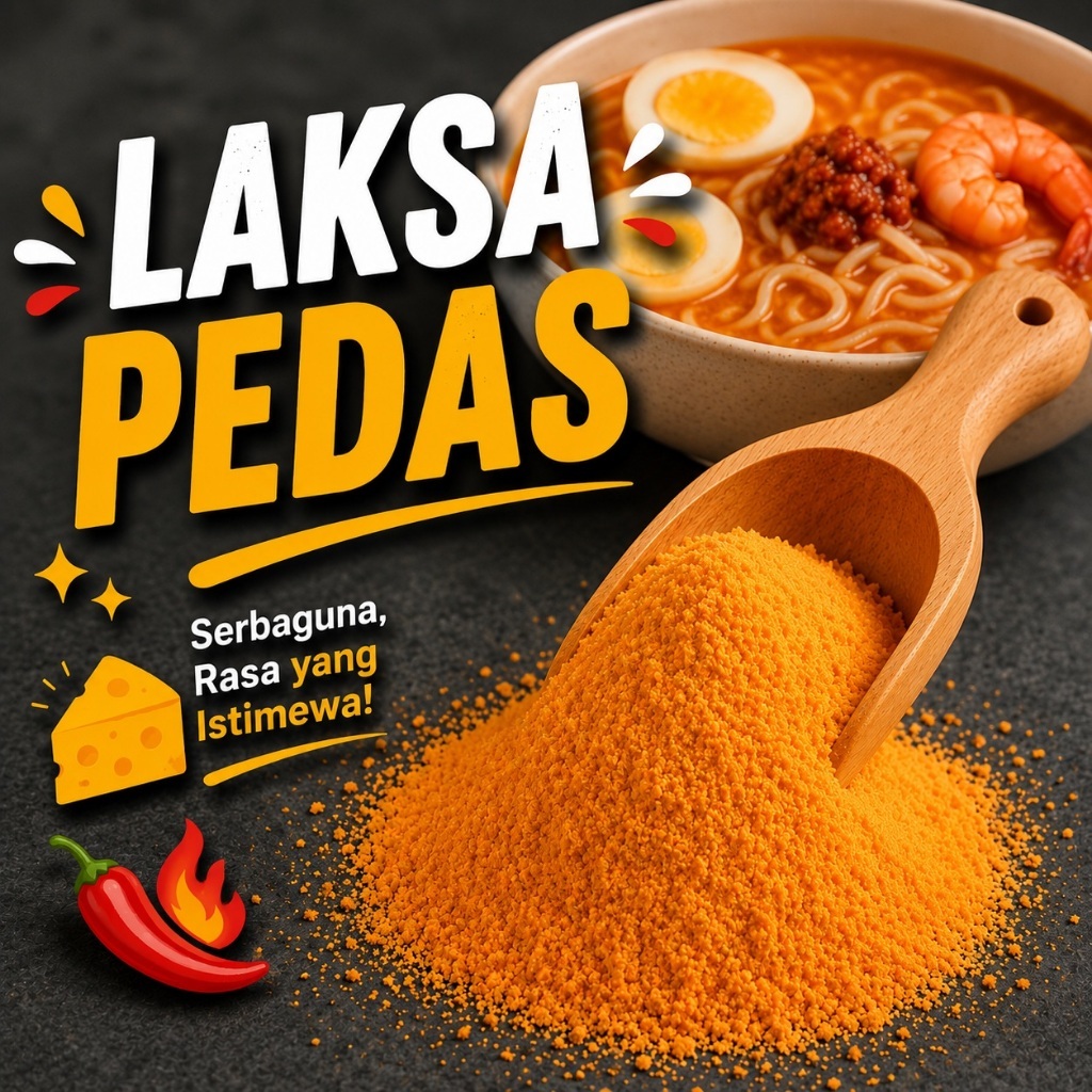 Bubuk Tabur Instan Rasa Mie Laksa Pedas Singapur 1 Kilogram Bumbu Masak Serbaguna Singapore Hot Spic