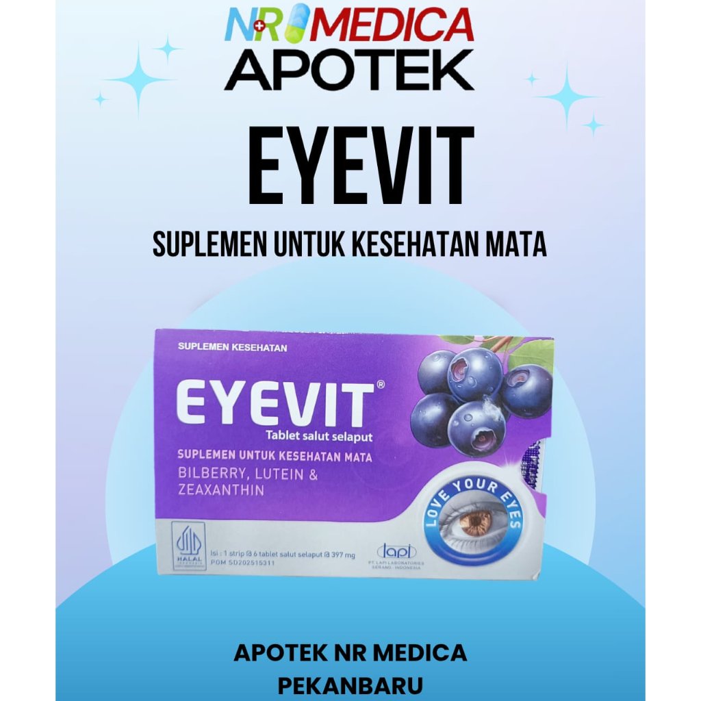 Eyevit Tablet (6 Tablet) Vitamin Mata / Memelihara Kesehatan Mata Dewasa