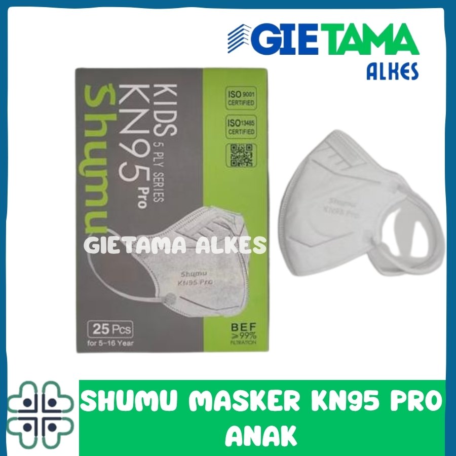Masker Anak KN95 Pro Shumu Isi 25 Pcs | Masker Wajah Anak KN95