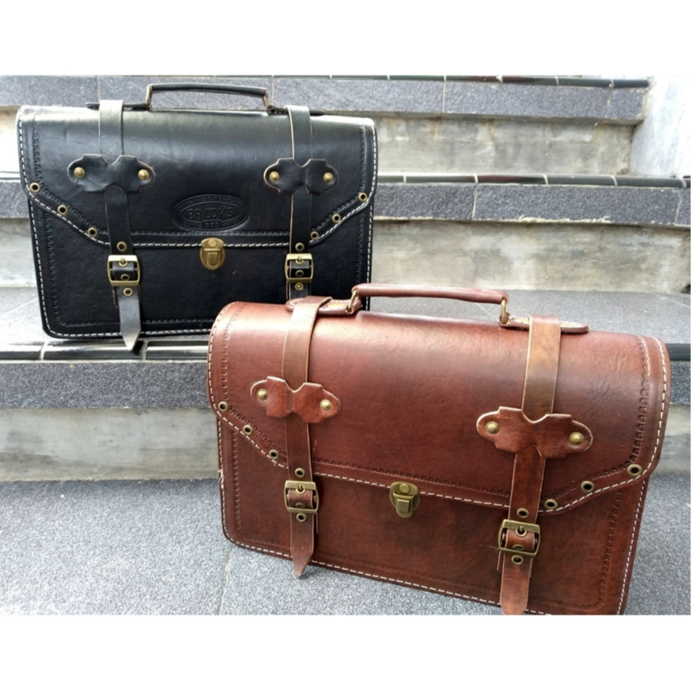 TAS MOTOR KULIT ASLI RETRO GAYA VINTAGE TAS KULIT ASLI