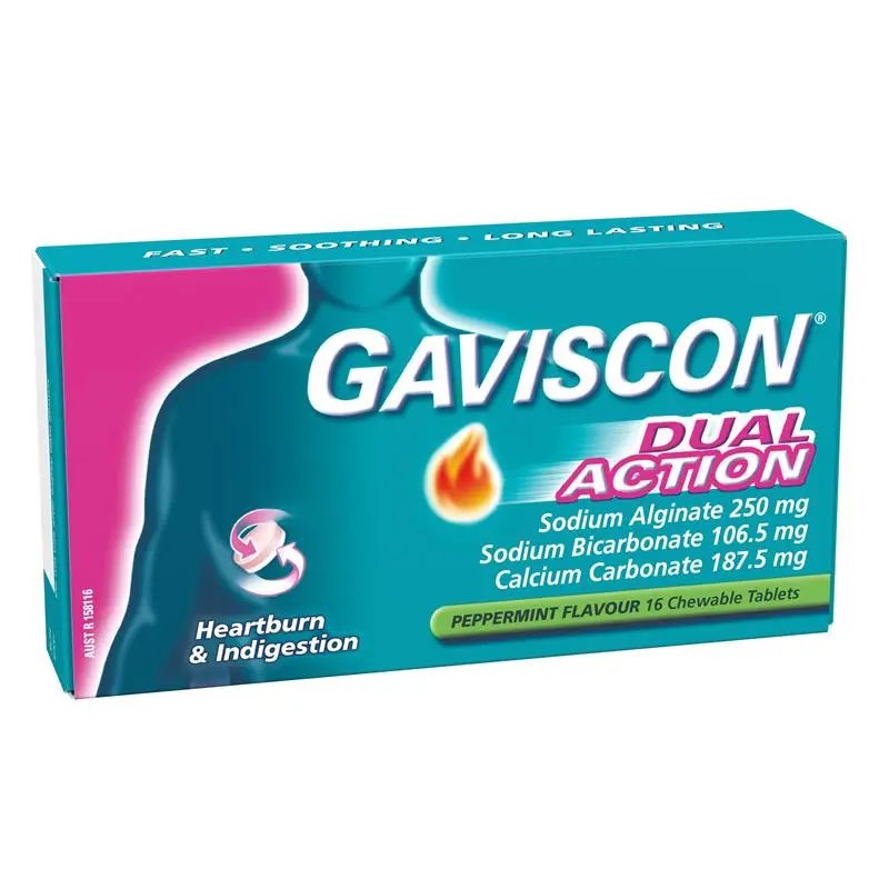 Gaviscon Dual Action Heartburn and Indigestion Relief 16 tablet