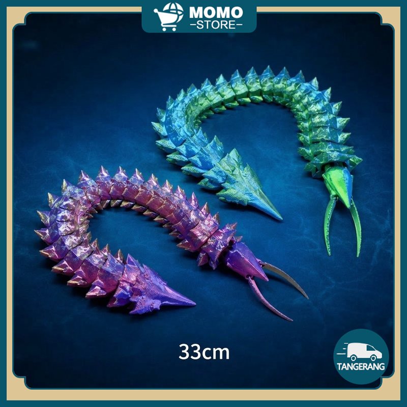 33cm Mainan Monster Artikulasi Articulated Ice Worm Leviathan Premium Action Figure Artikulasi Ice W